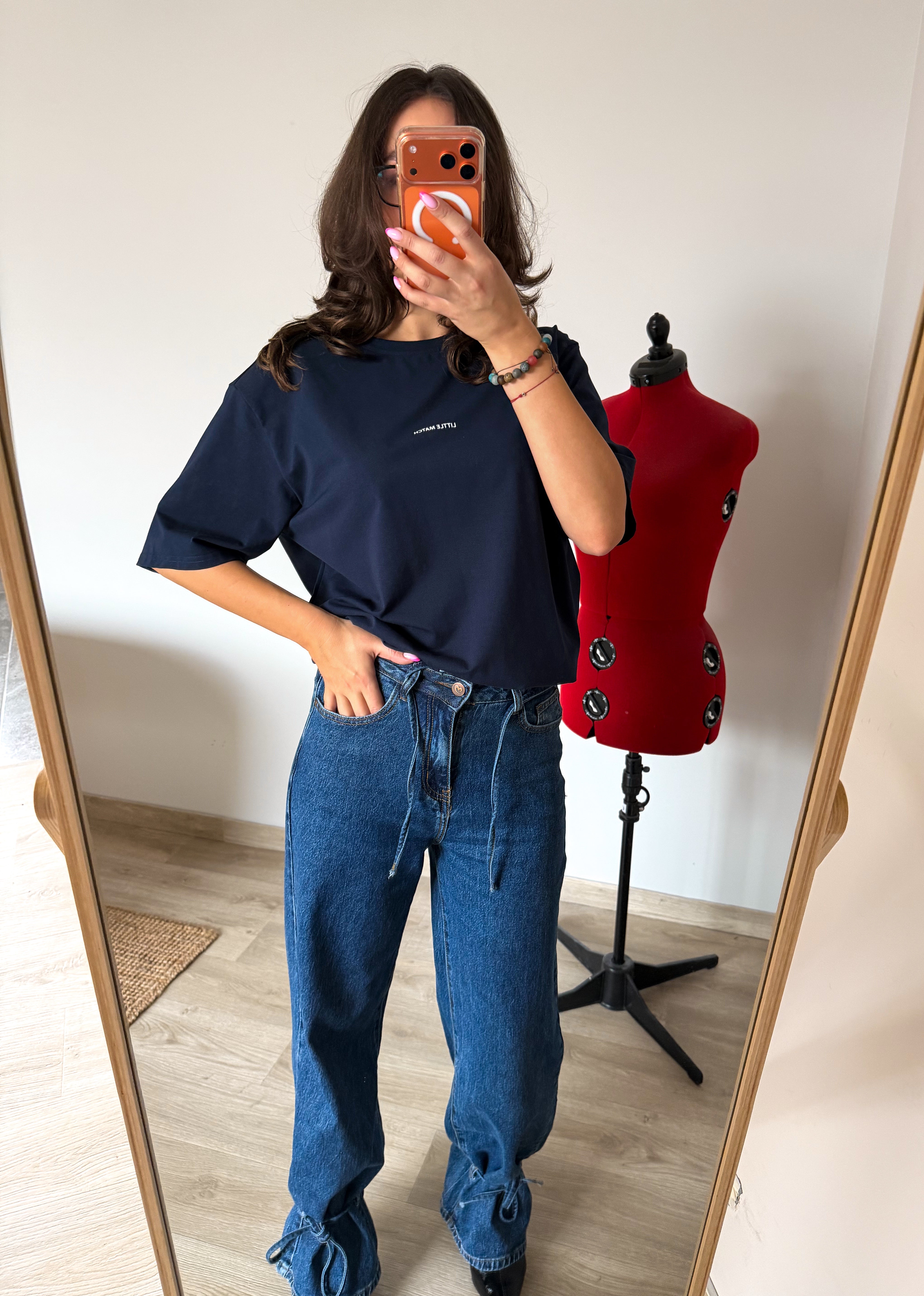NAVY BLUE T-SHIRT MARŠKINĖLIAI
