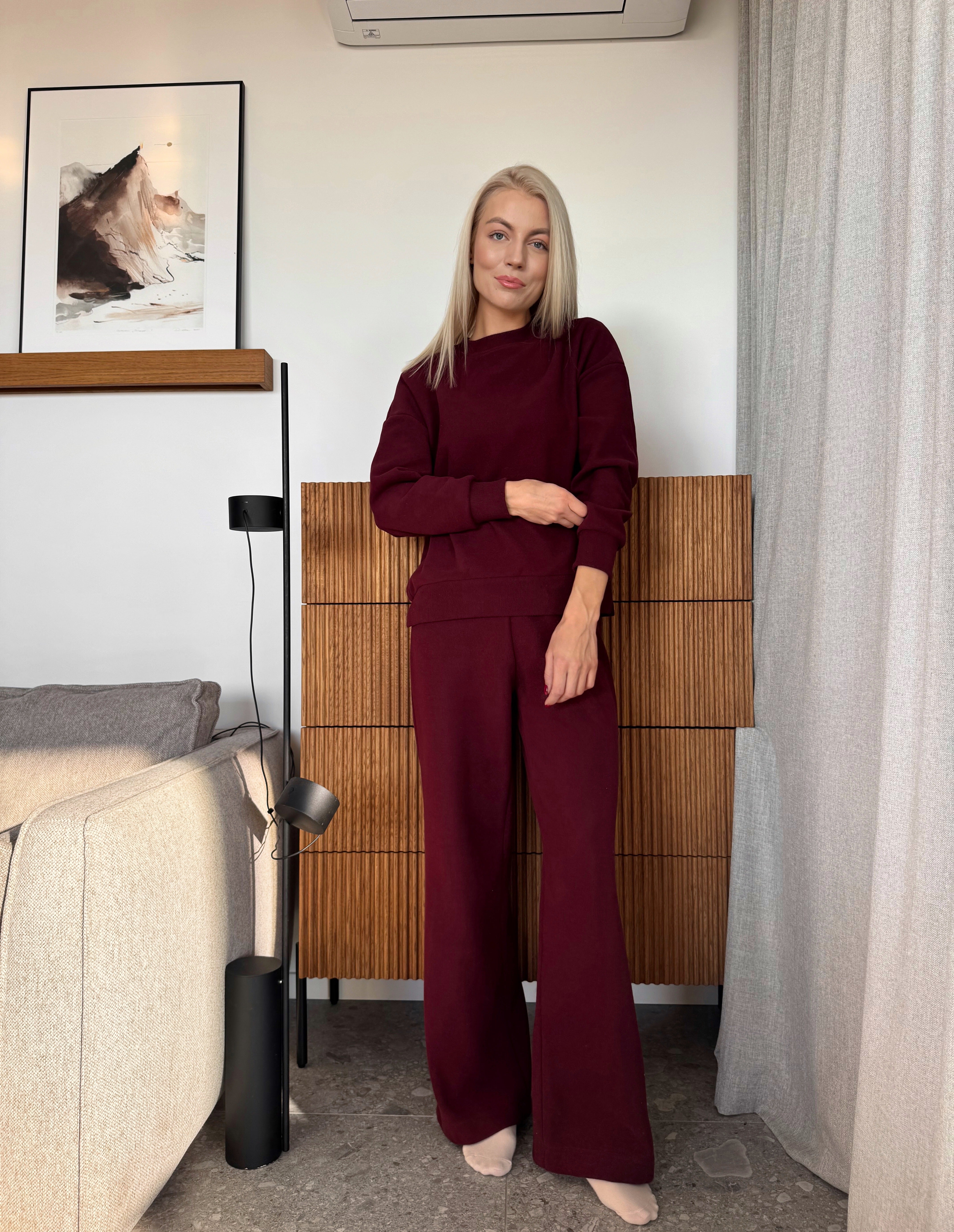 BURGUNDY COZINESS laisvalaikio kostiumas