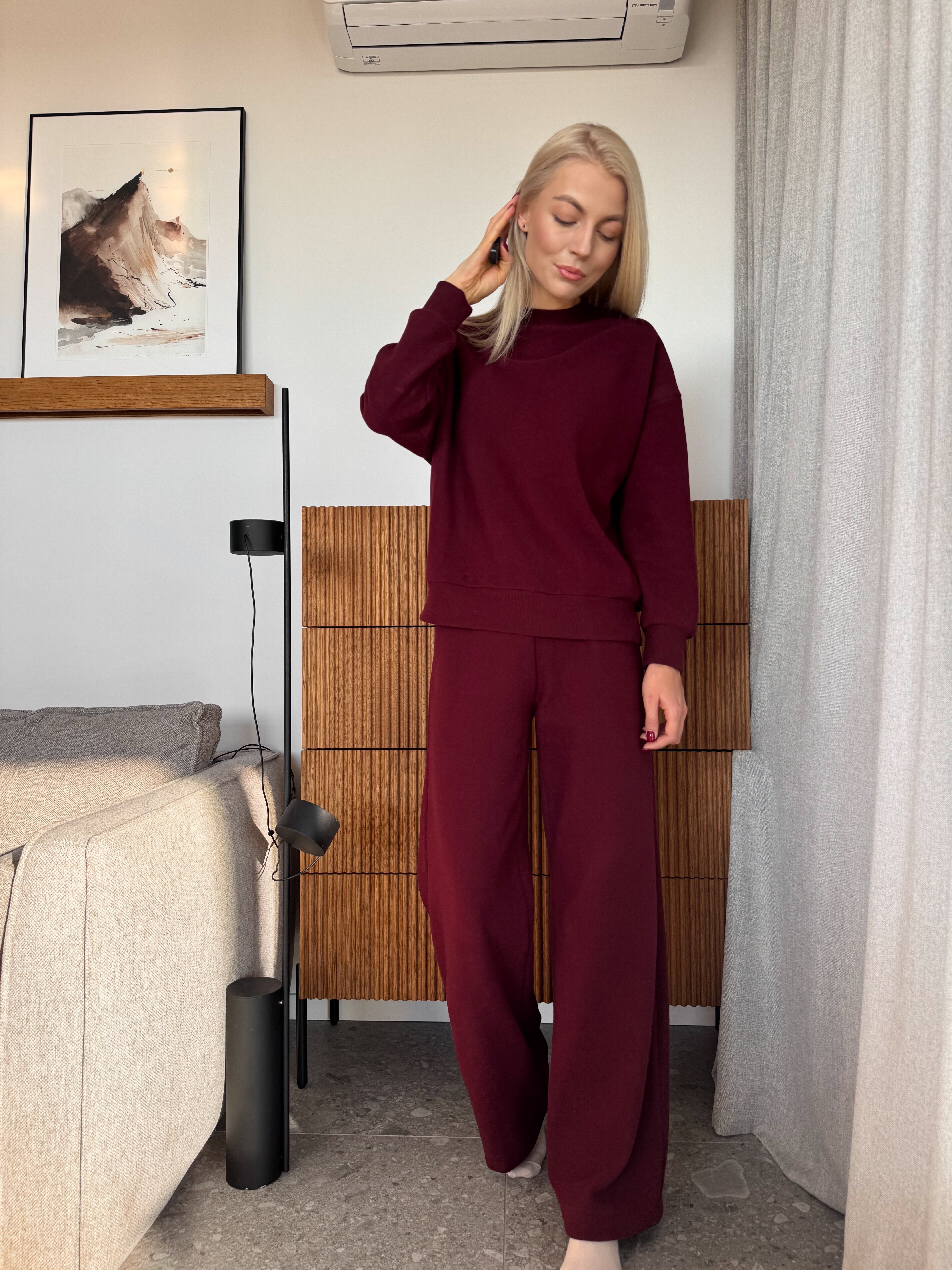 BURGUNDY COZINESS laisvalaikio kostiumas