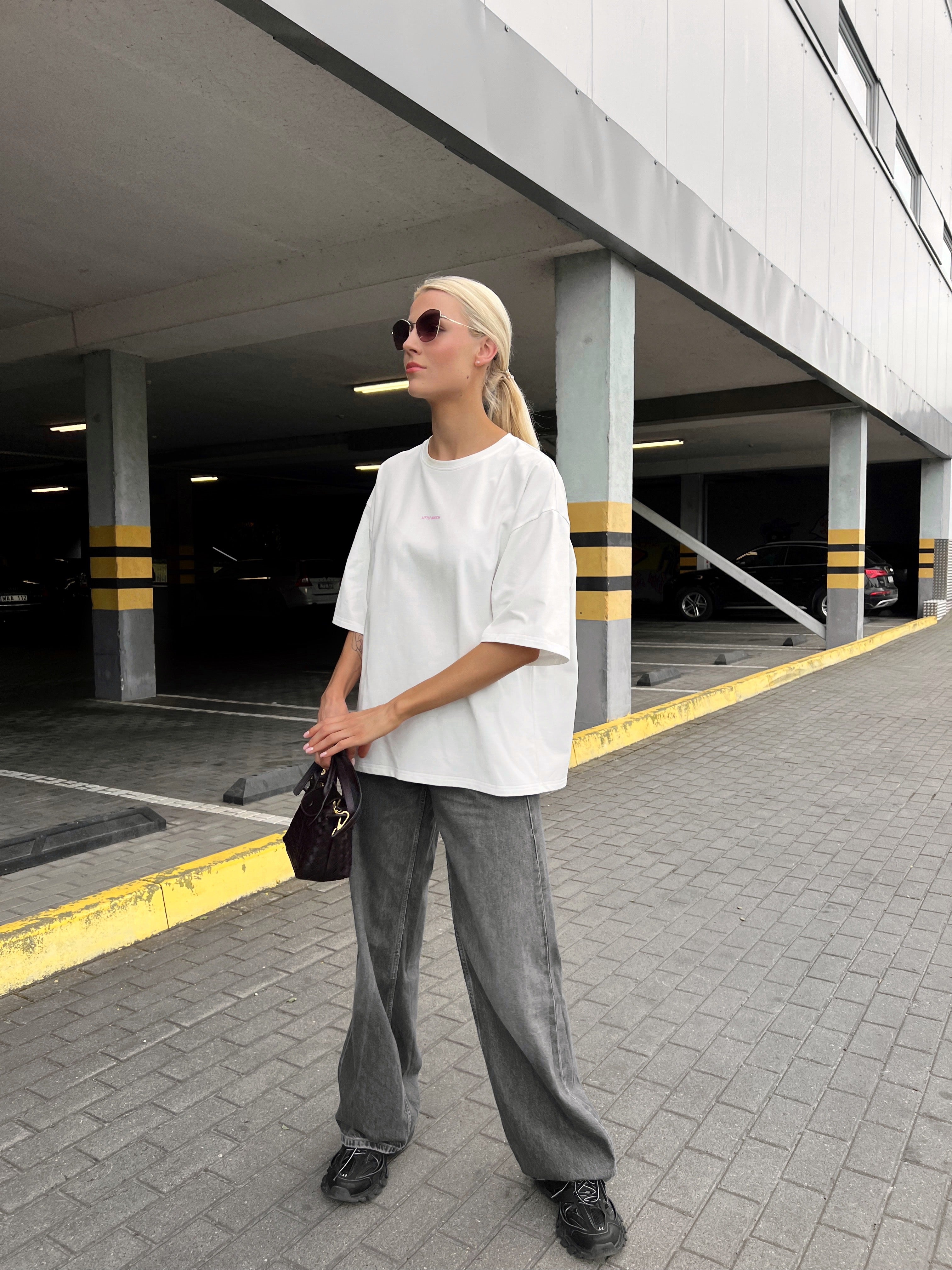 OFF - WHITE PINK LOGO MARŠKINĖLIAI