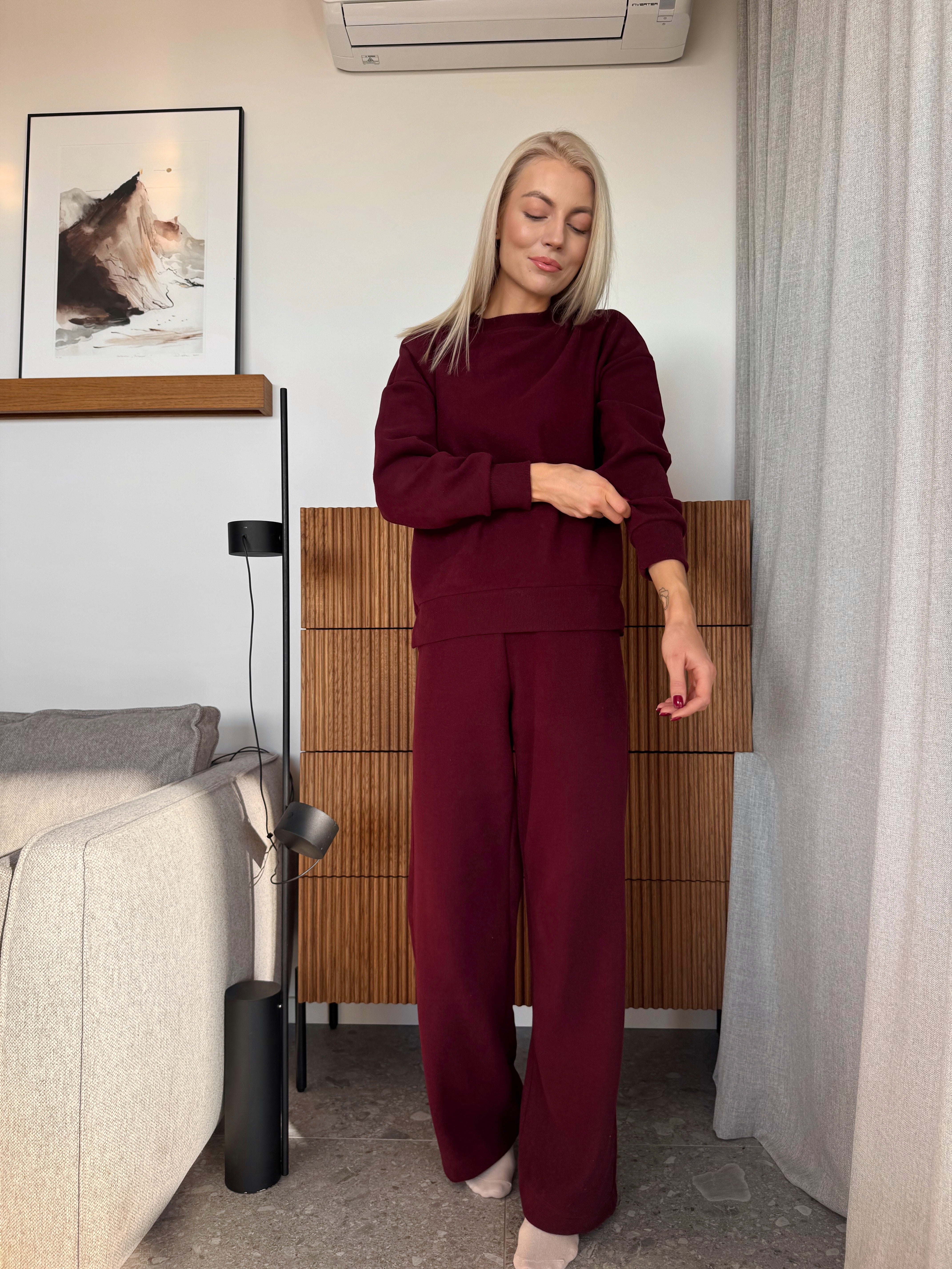 BURGUNDY COZINESS laisvalaikio kostiumas