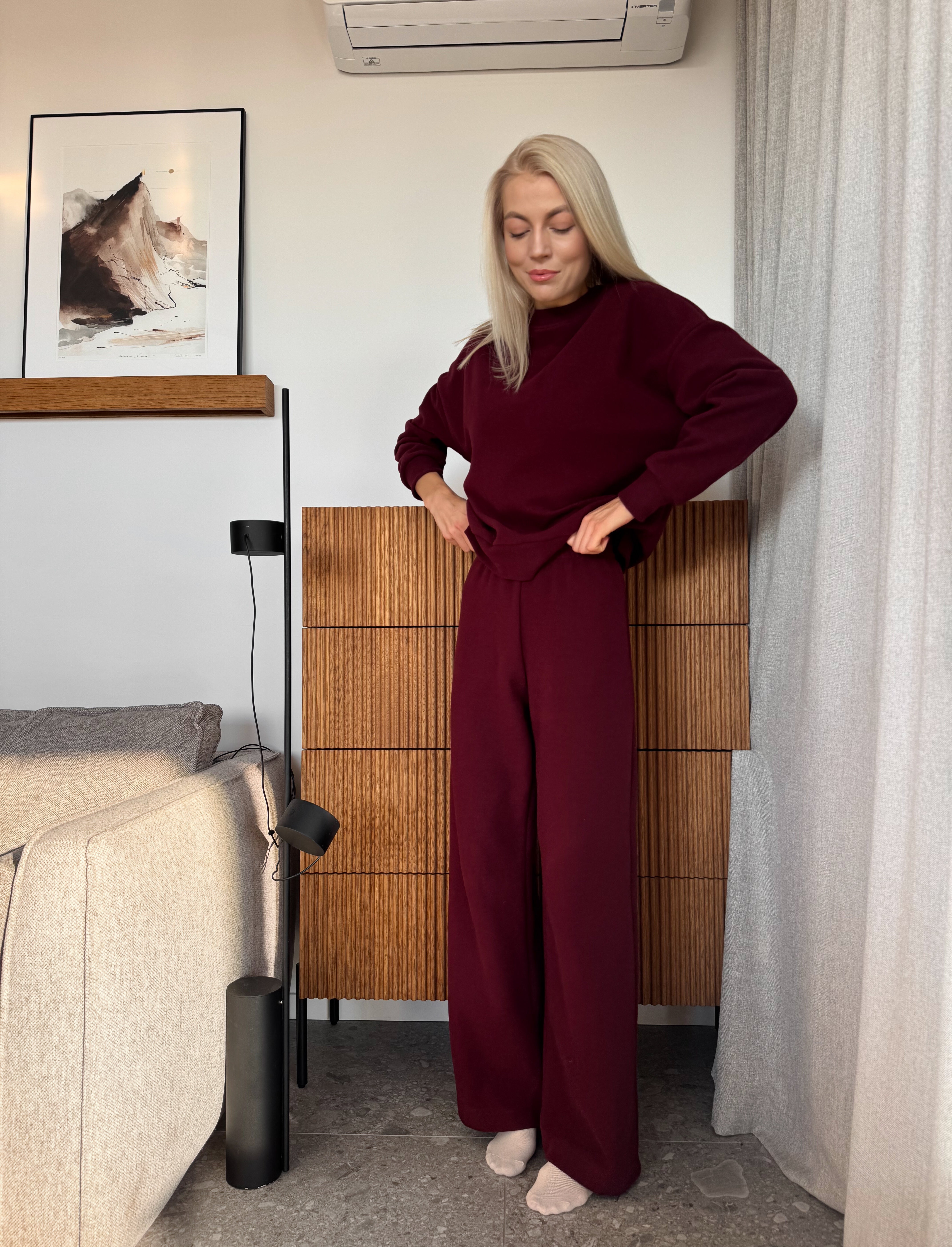 BURGUNDY COZINESS laisvalaikio kostiumas