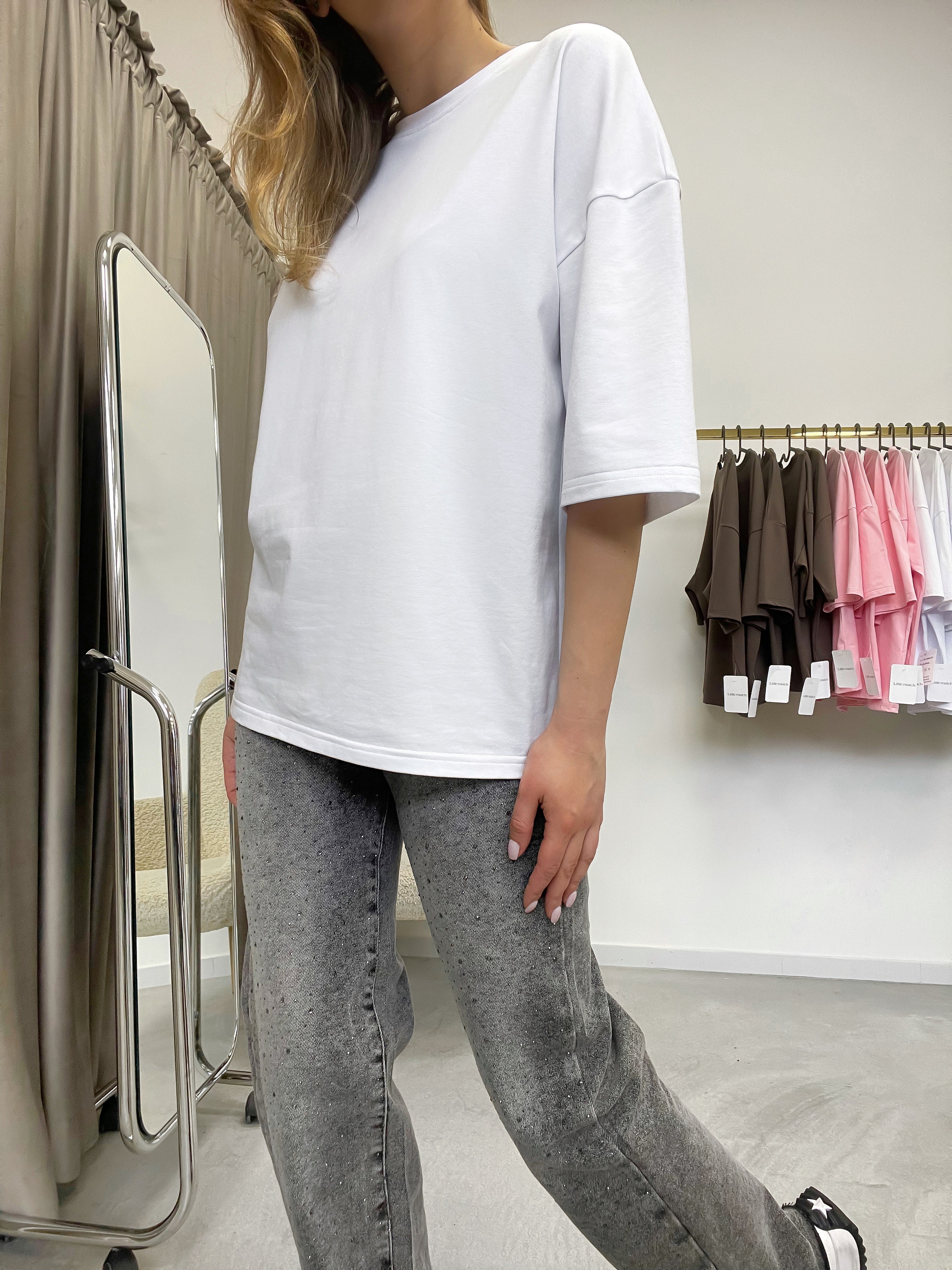 WHITE T-SHIRT marškinėliai