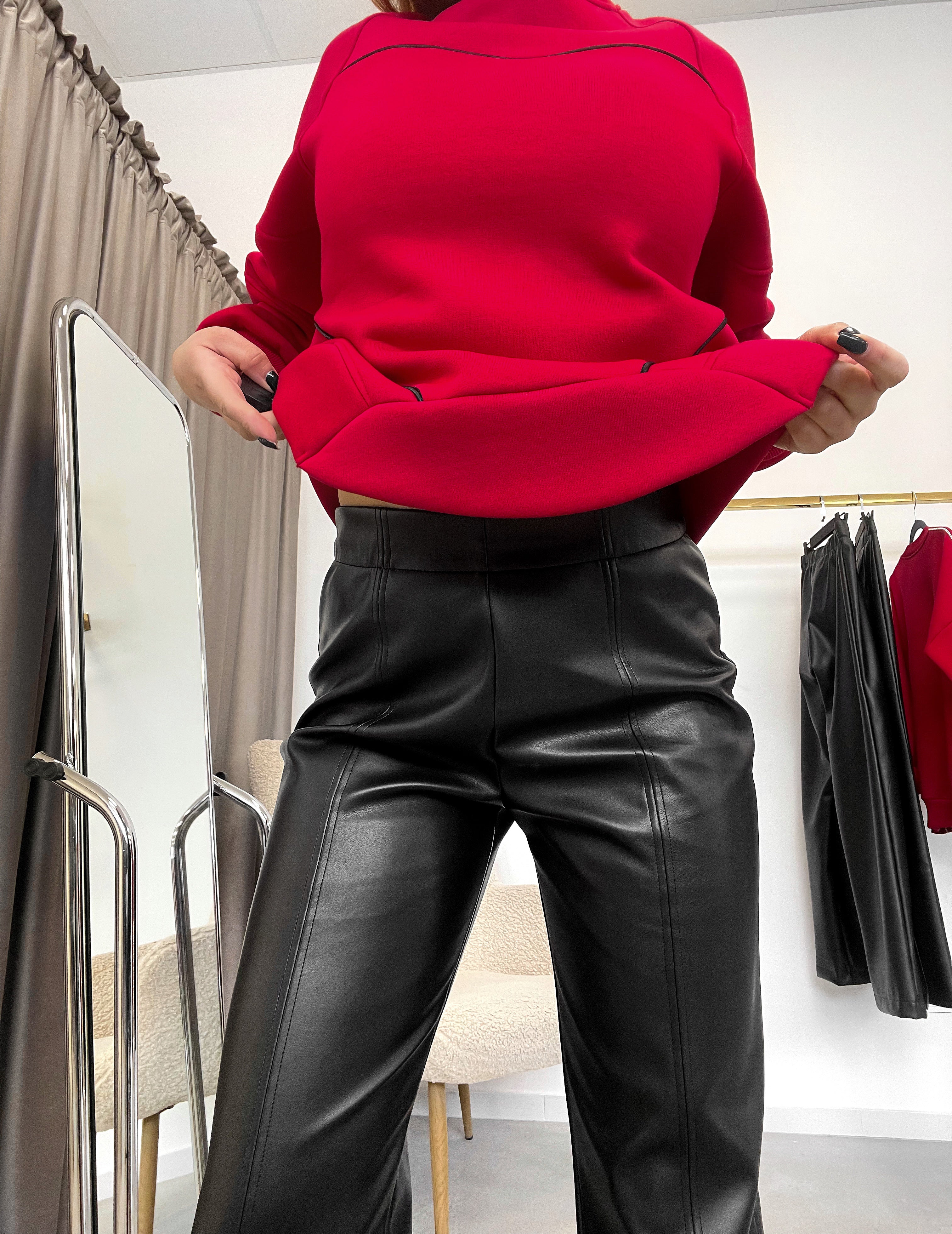 SKIN dirbtinės odos kelnės